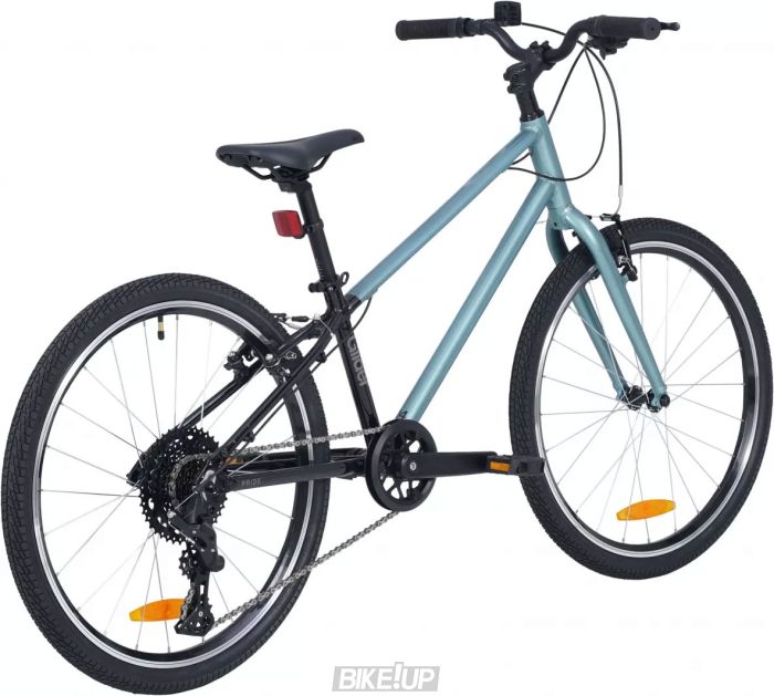 Велосипед 24" PRIDE Glider 4.1 2025 Чорний Блакитний