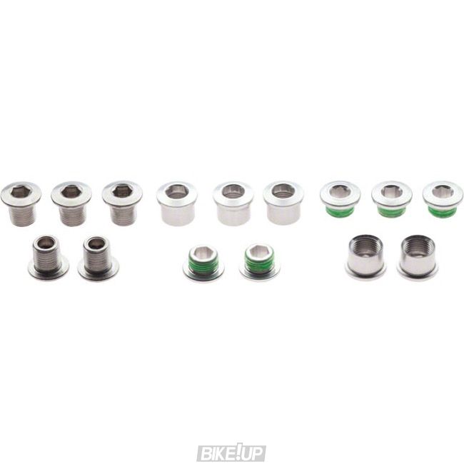 Сервисные запчасти CHAINRING BOLT KIT 5 ALUM/STL SILVER