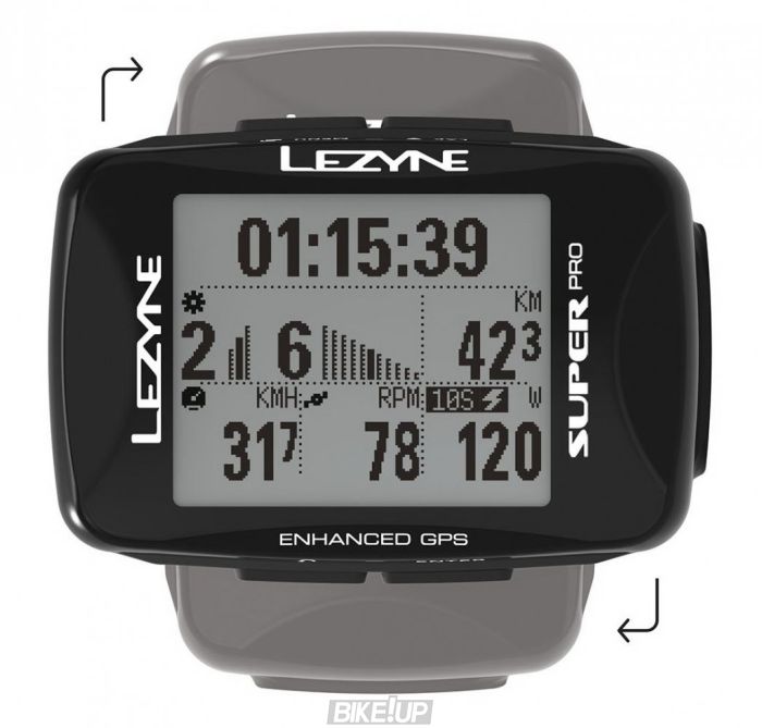 GPS компьютер Lezyne SUPER PRO GPS SMART LOADED Чорний Y13
