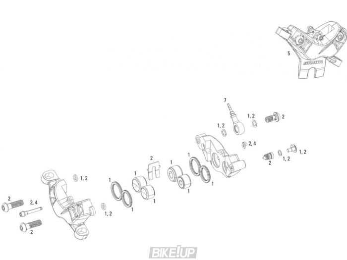 Каліпер гальм SRAM NONCPS ARTICGREY GUIDE ULT,