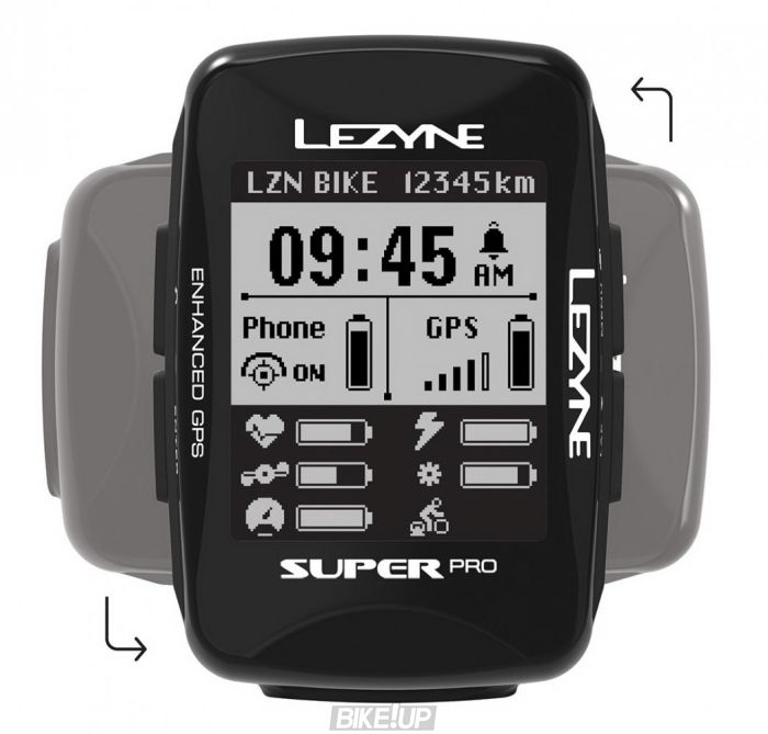 GPS компьютер Lezyne SUPER PRO GPS SMART LOADED Чорний Y13
