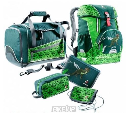 Набір DEUTER OneTwoSet - Hopper колір 2018 forest dinio (3830116 OneTwo; 80261 Hopper; 3890215 Chest Wallet; 3890416 Pencil Pouch; 2890315 Pencil box)