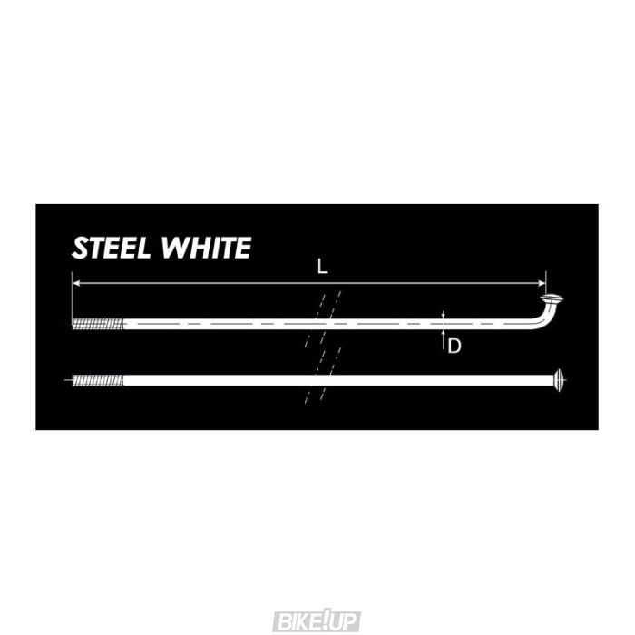 Спиці Mach1 Steel White білий 2/262/ 100 шт
